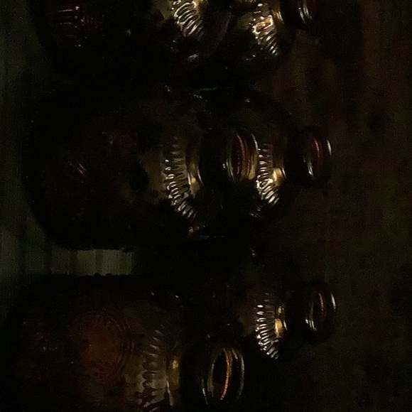 Elegant Brown Glass Vase 3 1/2” set of 6 - Picture 2 of 5